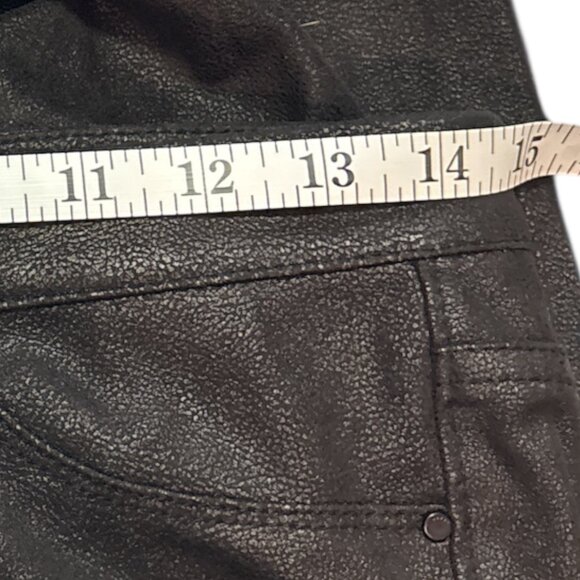 BLANKNYC Spray On Super Skinny Textured Ankle Pants Size 27 Black Rocker Biker - Picture 15 of 15